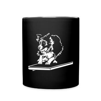 Border Collie "Black Edition" - Tasse einfarbig - Schwarz - Vorne