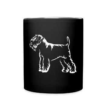 Schnauzer "Black Edition" - Tasse einfarbig - Schwarz - Vorne