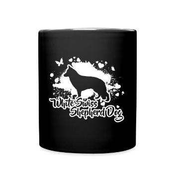 WHITE SWISS SHEPHERD DOG Hunde Hund Wilsigns - Tasse einfarbig - Schwarz - Vorne