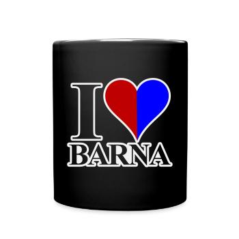 Ich liebe Barna - Tasse einfarbig - Schwarz - Vorne