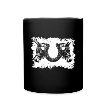 Equestrian Sports - Horseshoes - Full Colour Mug - black - Front