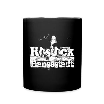 Rostock Hansestadt - Tasse einfarbig - Schwarz - Vorne