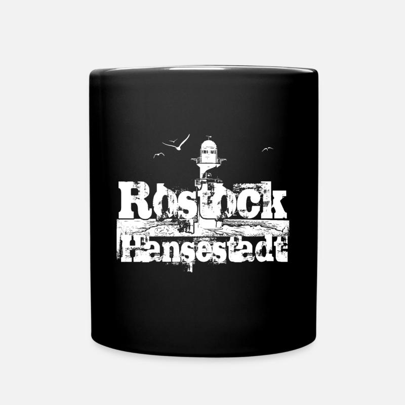Rostock Hansestadt - Tasse einfarbig - Schwarz