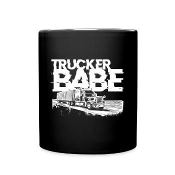 Trucker Babe - Full Colour Mug - black - Front