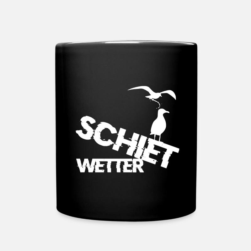 Schiet Wetter - Tasse einfarbig - Schwarz