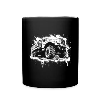 Camion Kraz noir blanc - Mug uni - noir - Devant