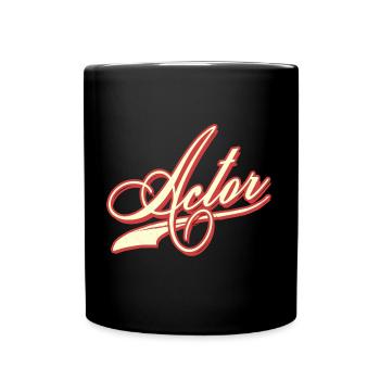 actor hollywood actor best film blockbuster - Full Colour Mug - black - Front