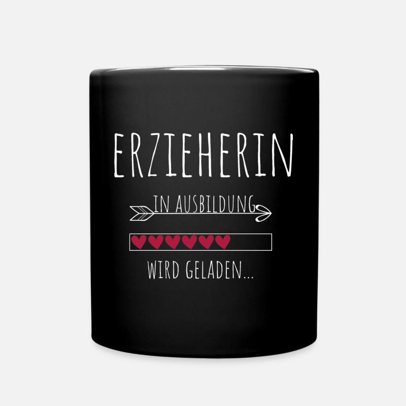 Erzieherin in Ausbildung Geschenk - Tasse einfarbig - Schwarz