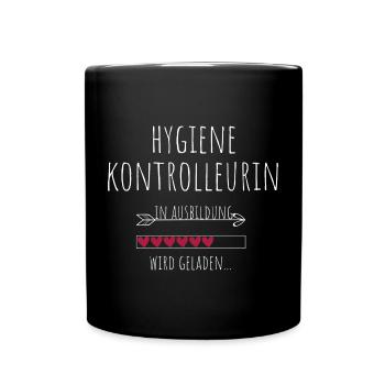 Hygiene Kontrolleurin in Ausbildung Geschenk - Tasse einfarbig - Schwarz - Vorne