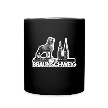 Braunschweig Löwe - Tasse einfarbig - Schwarz - Vorne