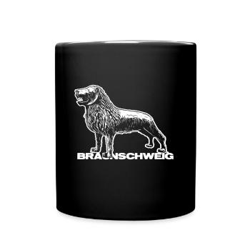 Braunschweiger Löwe T-Shirt Sticker Geschenkidee - Tasse einfarbig - Schwarz - Vorne