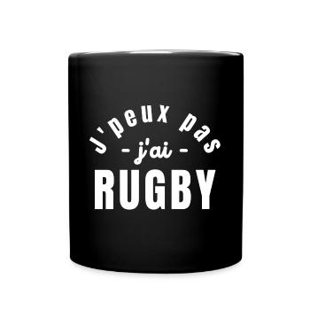 rugby, rugby sport, rugby humour - Mug uni - noir - Devant