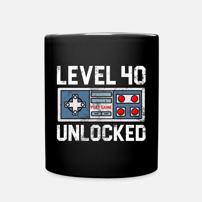 Console rétro débloquée niveau 40 - Mug uni - noir