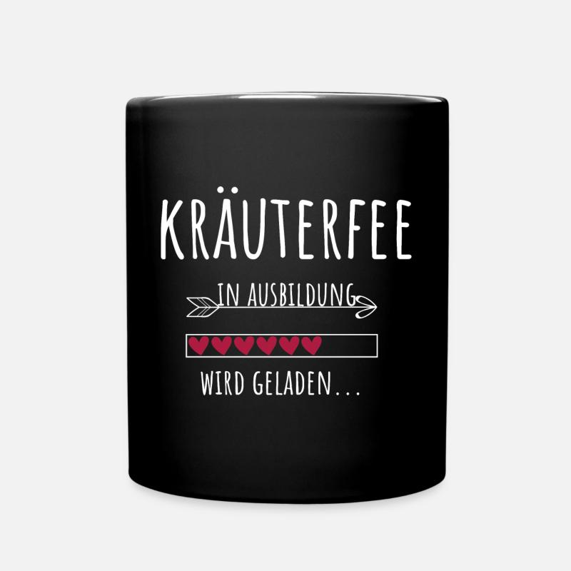 Kräuterfee Kräuter sammeln Kräuterhexe Geschenk - Tasse einfarbig - Schwarz