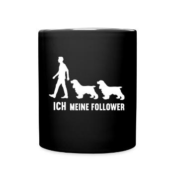 Ich Meine Follower Cocker Spaniel Spanielbesitzer - Tasse einfarbig - Schwarz - Vorne