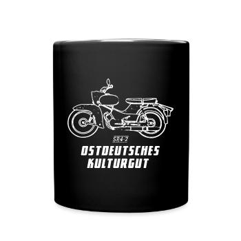 Simson Star SR4-2 - DDR Ostalgie Kultmoped - Tasse einfarbig - Schwarz - Vorne