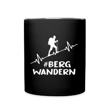wandern mountain-adventure bergwandern berghütte - Tasse einfarbig - Schwarz - Vorne