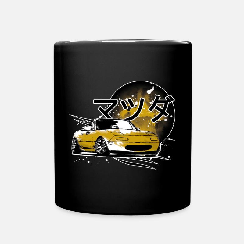 Japanisches Auto Miata Mx5 gelb - Tasse einfarbig - Schwarz