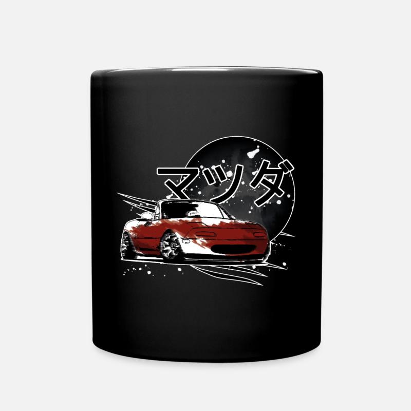 Japanisches Auto Miata Mx5 rot - Tasse einfarbig - Schwarz