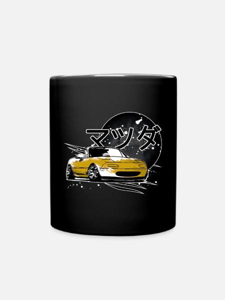 Voiture japonaise Miata Mx5 jaune - Mug uni - noir