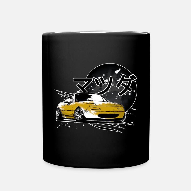Voiture japonaise Miata Mx5 jaune - Mug uni - noir