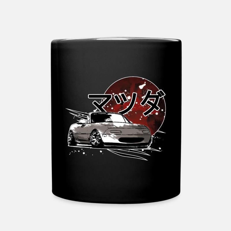 Car Mx5 Miata Japanese writing - Full Colour Mug - black