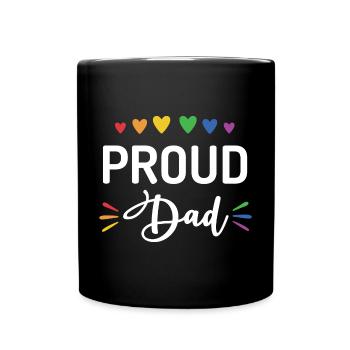Stolzer Papa - Tasse einfarbig - Schwarz - Vorne