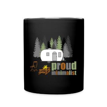 Camping minimalist - Full Colour Mug - black - Front