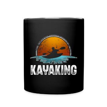 Kajak Kajakfahrer Kajaker - Tasse einfarbig - Schwarz - Vorne
