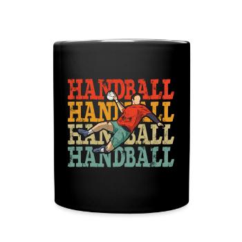 Handballer Handballspieler Handballteam - Tasse einfarbig - Schwarz - Vorne