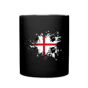 Sardinien Flagge Klecks Sardische Fahne Spritzer - Tasse einfarbig - Schwarz - Vorne