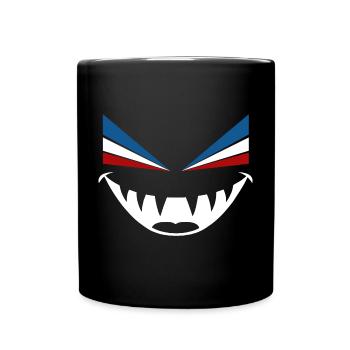 Böser Blick Rostock - Tasse einfarbig - Schwarz - Vorne