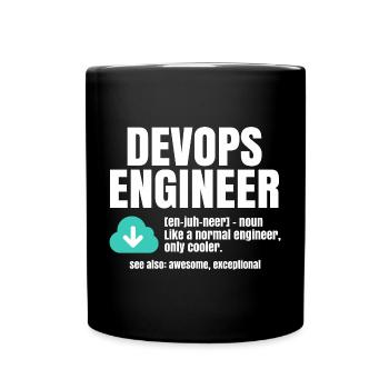 Devops Engineer - Full Colour Mug - black - Front