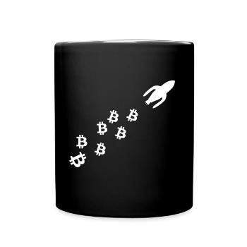 La fusée à pièces - Mug uni - noir - Devant