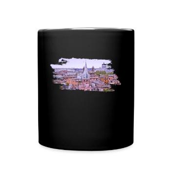 Roma Rome Rom - Tasse einfarbig - Schwarz - Vorne
