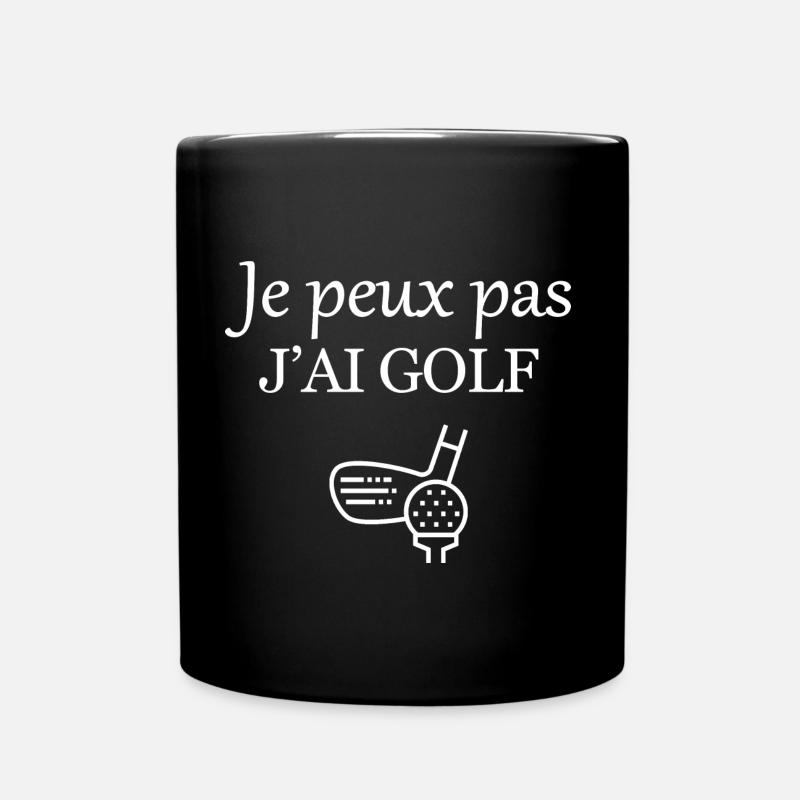 Je peux pas j ai golf - Mug uni - noir