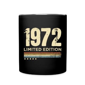 51st Birthday 51 Years Retro Limited Edition 1972 - Full Colour Mug - black - Front