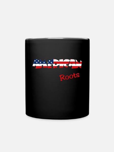 America Roots - Tasse einfarbig - Schwarz