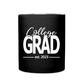 College Grad Est. 2023 Abschlussfeier - Tasse einfarbig - Schwarz - Vorne