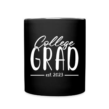 College Grad Est. 2023 Abschlussfeier - Tasse einfarbig - Schwarz - Vorne