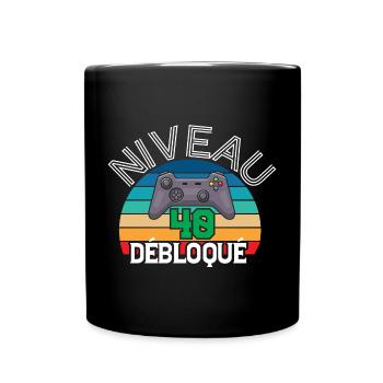 Level 40 unlocked - Full Colour Mug - black - Front