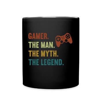 Gamer The Man The Myth The Legend Videospiele - Tasse einfarbig - Schwarz - Vorne