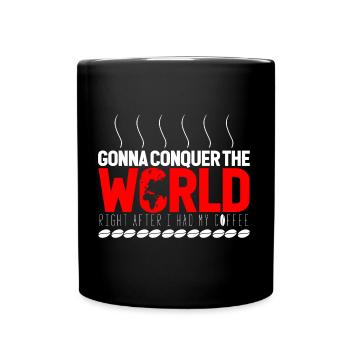 partir à la conquête du monde - Version rouge - Mug uni - noir - Devant