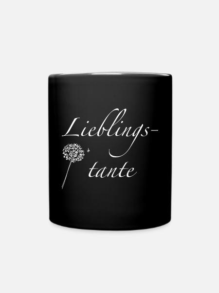 Lieblingstante - Tasse einfarbig - Schwarz