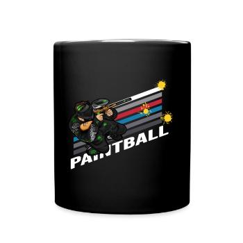 paintball gotcha markierer paintballer - Tasse einfarbig - Schwarz - Vorne