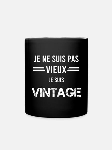 Je ne suis pas vieux je suis vintage - Mug uni - noir