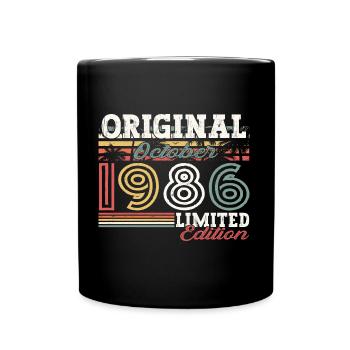 Original October 1986 36th Birthday Gift Cool - Full Colour Mug - black - Front