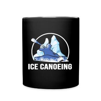 eiskanufahrer eiskanu eispaddeln kanu winterkanu - Full Colour Mug - black - Front