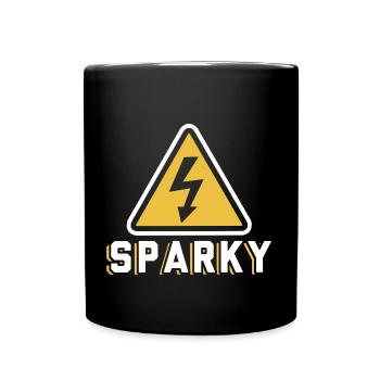 Elektriker Strom Elektrizität Elektrotechnik - Tasse einfarbig - Schwarz - Vorne