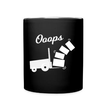Shit happens - Tasse einfarbig - Schwarz - Vorne